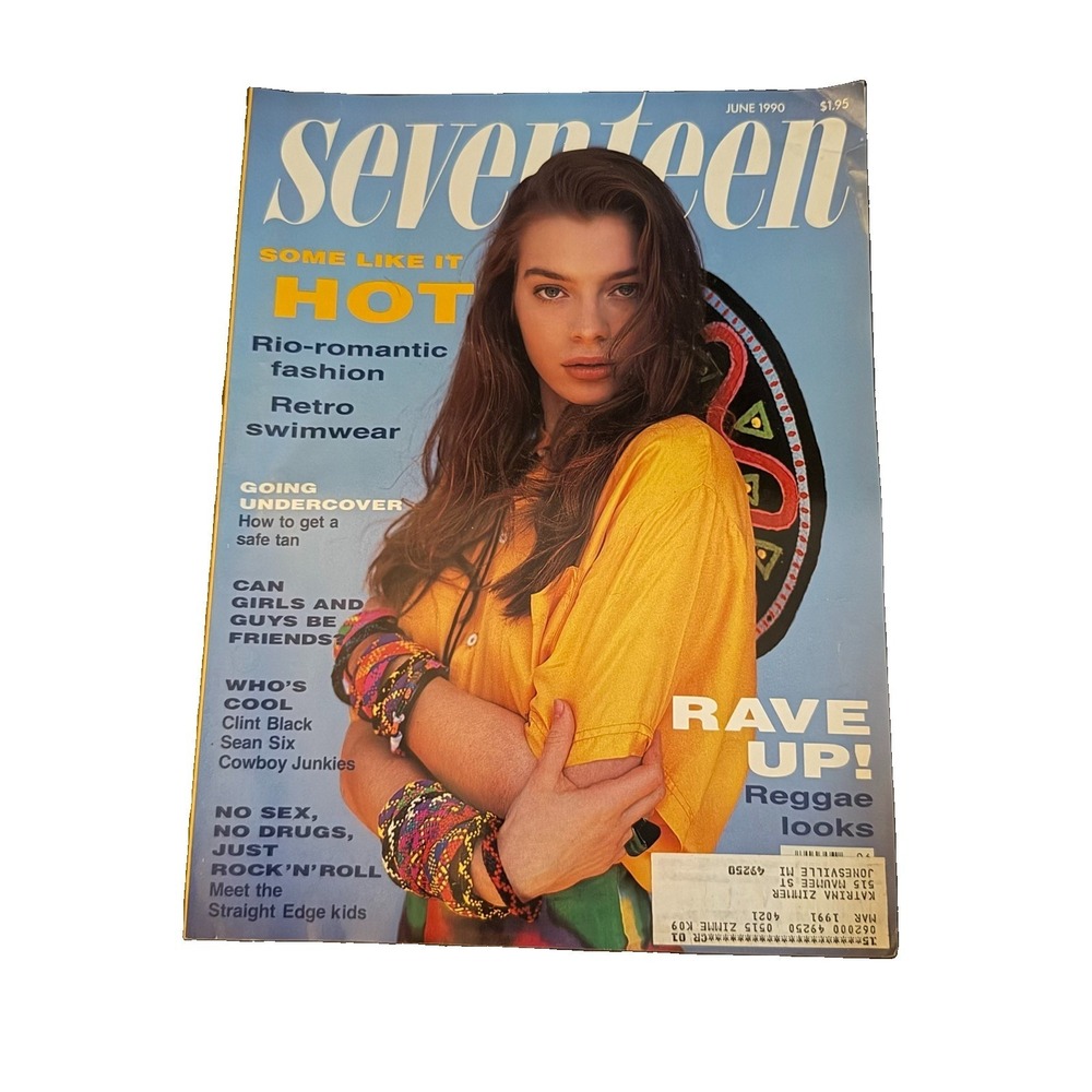 Vintage Seventeen Magazine June 1990 Issue Teen Pop Culture Fashion Summer Retro